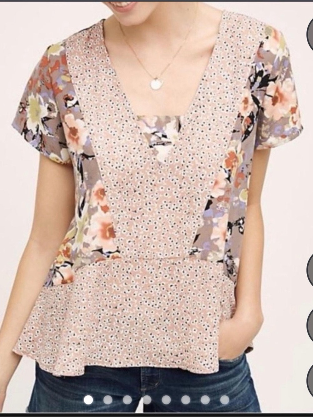 Anthropologie En Elle Peplum Top size medium